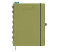 BEZEND Agenda 2026 Settimanale Spirale A4 28 x 22 cm, 18 Mesi Diario Scuola da Lug.25 a Dic.26 con Portapenne Autoadesivo, Righello in Plastica, Copertina Morbida in Pelle PU - Kiwi