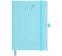 BEZEND Agenda Settimanale 2026 Verticale 21 x 15,5 cm, A5 Diario da Gen a Dic 2026 con Portapenne, Copertina Rigida in Pelle PU, Blu cielo