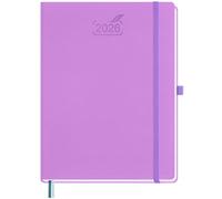 BEZEND Agenda Settimanale 2026 Verticale 28 x 22 cm, A4 Diario da Gen a Dic 2026 con Portapenne, Copertina Rigida in Pelle PU, Lavanda