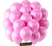 Bezente Pro Duralatex - Palloncini rosa perlato - Confezione da 120 palloncini extra spessi 25,4 cm, rosa pastello chiaro, per ragazze, principesse, rivelazione di genere, compleanni, matrimoni