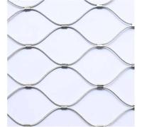 BEZEOVDWJ Rete Metallica in Acciaio Inossidabile, Rete in Corda Intrecciata 304, anticaduta ad Alta Quota, Protezione Flessibile da Giardino e Fattoria in Metallo Multifunzionale(1.2x20m)