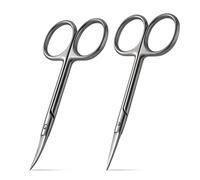 BEZOX 2 forbici professionali per unghie - forbici extra affilate con lama curva e lama dritta