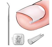BEZOX Set correttore per unghie incarnite - 40 pezzi Strisce raddrizzanti per unghie incarnite senza dolore con sollevatore per unghie - Kit di strumenti per unghie incarnite facili da usare