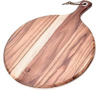 BF BILL.F SINCE 1983 Pala per Pizza in Legno di Acacia - Vassoio da Portata, Paletta Rotonda per Forno - Utensile per Spostare Pizza, Biscotti, Torte, Pane - 48 x 36,5 x 1,2 cm