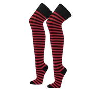 BF Souvenirs Calze sopra il ginocchio da donna, morbide calze a righe con cucitura sulle dita rimagliata a mano, calzini elastici sopra il ginocchio per K-Pop, cosplay, festival, carnevale e feste