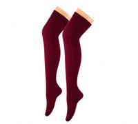 BF Souvenirs Eleganti calze sexy da donna sopra il ginocchio a maglia grossa, ideali anche come calze tradizionali - super morbide - pizzo rimagliato a mano - matrimonio cocktail Oktoberfest casual