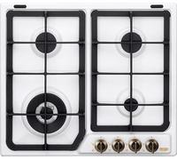 De Longhi Piano Cottura 4 Fuochi a Gas da Incasso Larghezza 58 cm colore Bianco - BF46PRO