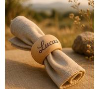 BFBZYME 5 Pezzi Portatovaglioli Rotondi In Legno Personalizzati, Portatovaglioli Personalizzati Per Gli Ospiti Del Matrimonio Con Nome Inciso, Baby Shower, Decorazioni Per La Tavola Di Natale