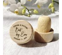 BFBZYME Tappi per Vino in Legno Personalizzati, Tappi per Bottiglie di Vino, Bomboniere per Matrimoni (10pcs)