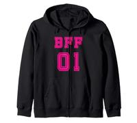 BFF 01 Partner BFF per 2 Migliori Amiche BFF per 3 Amici Felpa con Cappuccio