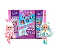 BFF BY CRY BABIES Coney & Sydney, Pacco da 2 Bambole alla Moda da Collezionare con Capelli Lunghi, Vestiti in Tessuto e 9 Accessori, Gioco per Bambini +5 Anni