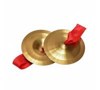 Bffcnl 2 Pezzi Piatti da Tamburo in Vita Suono Risonanza Forte Cimbali in Ottone Leggeri e Compatti Cymbals Tradizionali per Scena, 19 Cm
