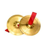 Bffcnl 2 Pezzi Piatti da Tamburo in Vita Suono Risonanza Forte Cimbali in Ottone Leggeri e Compatti Cymbals Tradizionali per Scena, 24 Cm