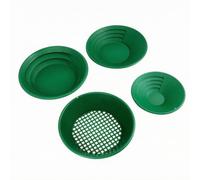 Bffcnl 4 Pezzi Batea per Oro Professionale Portatile, Piatto da Cercatore D'oro, Efficiente, Attrezzatura, per Fiume