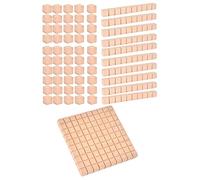 Bffcnl 50 Pezzi Blocchi Base Dieci Matematica Bambini Gioco Calcolo in Legno Educativo per Contare Numeri Adatto per asa Scuola, Pacchetto B
