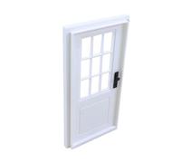 Bffcnl Porta per Casa delle Bambole in Miniatura, 1:12, Modello, Ornamento, Costruzione, Design Realistico, Adatto per Progetti Fai da, Colore Bianco