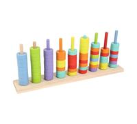 Bffcnl Set di Giocattoli Impilabili in Legno, Gioco di Impilamento, Apprendimento Dei Colori, Introduzione Alla Matematica, Coordinazione Motoria, Adatto Ai, 7 Colori, Taglia unica bambino