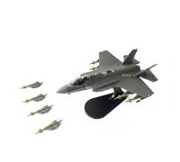 Bffcnl Simulation Aircraft Modello Aereo F-35A Jet da Caccia Miniatura Aeromodello Metallo Velivolo da Esposizione Finitura Realistica Componenti Rimovibili Supporto Adatto a Ufficio Vetrina Salotto