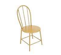 Bffcnl Simulazione in 1/6 Casa delle Bambole Mini Modello Sedia da Pranzo in Ferro Giochi di Ruolo Scena di Vita Ornamenti Paesaggi Fai da Te Accessori, Aureo