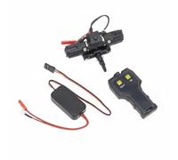 Bffcnl Verricello Elettrico per Modello RC Controller Crawler Accessorio in Metallo Studiato per Scala1/10 con Montaggio Semplificato Adatto per Avventure, Doppio+Controllo+Verricello