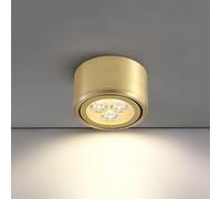 BFFGKGL Faretto da soffitto a LED per Camera da Letto in Ottone Faretto da Incasso a Superficie Faretto d'accento orientabile a 45° Apparecchio per corridoio Cucina Soggiorno Faretto direzionale Sala