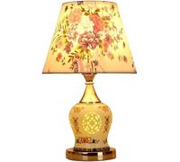 BFFGKGL Lampada da comodino in ceramica con stampa moderna Lampada da tavolo creativa creativa nordica Lampada da tavolo rossa per comodino Fabbrica Robusta durevole Lampada da scrivania per camera da