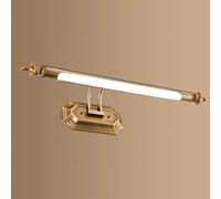 BFFGKGL Lampada da Parete Vintage a Lunga Striscia per vanità del Bagno, Applique Frontale a Specchio, creatività nordica, Lampada da Parete in Metallo Bronzo, Lampada da Parete Moderna e Minimalista