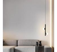 BFFGKGL Luce moderna Decorazione di lusso Nordico Minimalista Creativo Nero Lampada a sospensione a LED Paralume in acrilico Decorazioni per la casa Faretto da comodino Lampada da lettura a sospension