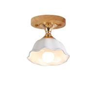 BFFGKGL Moderno corridoio in ceramica floreale piccola plafoniera a semi-incasso lampada da soffitto in legno nordico fiore vicino alla lampada da soffitto illuminazione a soffitto da cucina di metà s