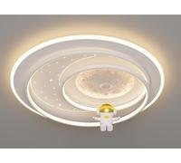 BFFGKGL Plafoniera moderna rotonda bianca per camera da letto con telecomando Lampada da soffitto nordica creativa per astronauta cartone animato corridoio Lampada a sospensione minimalista per bambin