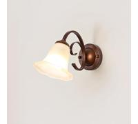 BFFGKGL Sconce da parete per corridoio in metallo vintage in stile americano Creatività di metà secolo Lampada da parete in vetro smerigliato Lampada da comodino moderna nordica con fiori Lampada da p