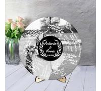 BFHEFGSUU Libro degli Ospiti Alternativo Personalizzato per Matrimonio Nome Personalizzato Libro degli Ospiti Rotondo in Acrilico Specchiato Regalo per Moglie Marito E Coppia Natale (Stile 1)