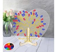 BFHEFGSUU Libro degli Ospiti Personalizzato A Forma di Albero per Matrimonio Personalizzato Nome Libro degli Ospiti A Forma di Albero Regalo per Moglie Marito Coppia Anniversario di Natale (Stile 25)