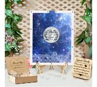 BFHEFGSUU Libro degli Ospiti Personalizzato per Matrimonio Nome Cartello per Libro degli Ospiti per Matrimonio Regalo per Moglie Marito Coppia Festa di Compleanno Anniversario Natale (Stile 33)