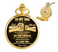 BFHEFGSUU Orologio da tasca personalizzato per figlio, con nome personalizzato, divertente, regalo da papà, mamma, festa del papà, compleanno, Natale, S 12 (UK)