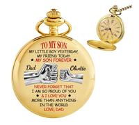 BFHEFGSUU Orologio da tasca personalizzato per figlio, con nome personalizzato, divertente, regalo da papà, mamma, festa del papà, compleanno, Natale