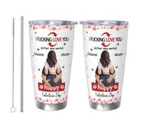 BFHEFGSUU Tazza da caffè personalizzata con ritratto con nome e ritratto, divertente, decorazione da viaggio, regalo per moglie, marito, coppie, San Valentino, compleanno, anniversario (S 16)