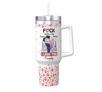 BFHEFGSUU Tazza da caffè personalizzata con ritratto di coppie, divertente tazza da viaggio, decorazione regalo per moglie, marito, coppie, San Valentino, compleanno, anniversario (S 24)