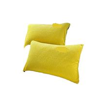 BFLCWSTD Fodere Cuscini Federe rettangolari semplici da 2 pezzi, una coppia, 48x74 cm, federe con cerniera for adulti, for letto o camera(Yellow)
