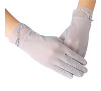 BFLCWSTD Guanti Da Sole Da Donna 1 paio di guanti estivi da donna con protezione solare touch screen anti-UV in seta ghiaccio sottili traspiranti antiscivolo corti guida femminile(LT-C-8-grey)