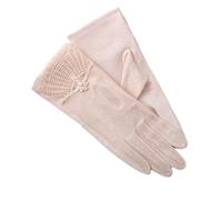 BFLCWSTD Guanti Da Sole Da Donna 1 paio di guanti estivi da donna con protezione solare touch screen anti-UV in seta ghiaccio sottili traspiranti antiscivolo corti guida femminile(Beige)