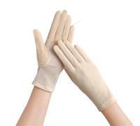 BFLCWSTD Guanti Da Sole Da Donna 1 paio di guanti for protezione solare da esterno anti-UV con touch screen alla moda, guida for donna(Beige)