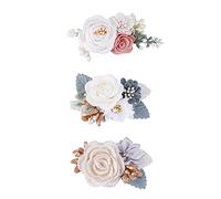 BFNAAgirl - Fermaglio per capelli a forma di fiore, accessori per capelli squisiti accessori per capelli, clip a coccodrillo, per neonati, adolescenti, bambini, regalo da 3 pezzi