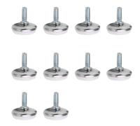 BFNDSSEOU Estensori for gambe for sedia in metallo | Livellatori for mobili filettati M6/M8 40 pezzi for sedie, scrivanie, armadi(M6x15 - 10pcs)