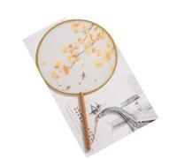 BFNDSSEOU Mani Pieghevole, Ventilatore Pieghevole Ventaglio Pieghevole Portatile Rotondo da 21 cm, Stile Cinese, Danza, Hanfu, da Donna, con Nappa, Piccolo ventaglio Rotondo