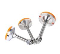 BFNDSSEOU Prolunghe for gambe for sedia in PVC e ferro | Giallo, 2/4 Pz: Supporto Livellamento Mobili(2pcs-d80-m20-100mm)