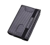 BFNDSSEOU Pu Leather Card And Coin Holder Aluminum Alloy Card Pouch Multicolor 7.5x2.7x11cm(Black2)
