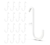 BFPeaky Ganci per pannello forato Ikea Skadis Pegboard, bianco, accessori per pannelli forati, compatibili con IKEA SKADIS Pegboard, confezione da 16