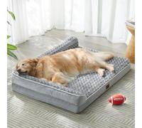 BFPETHOME - Letto ortopedico per cani di taglia grande, impermeabile, con fodera rimovibile e lavabile, grande cuccia per cani con fodera impermeabile e fondo antiscivolo