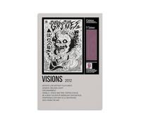 BFQMBKJUQ Grimes Visions Poster artistico decorativo, idea regalo, a prova di umidità, resistente allo sbiadimento, impermeabile, incrostazioni, decorazione per casa e negozio, 20 x 30 cm, senza